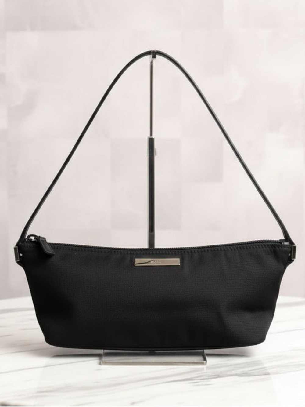 Authentic GUCCI Black Boat Pochette Handbag Like New Condition With Box/Dustbag